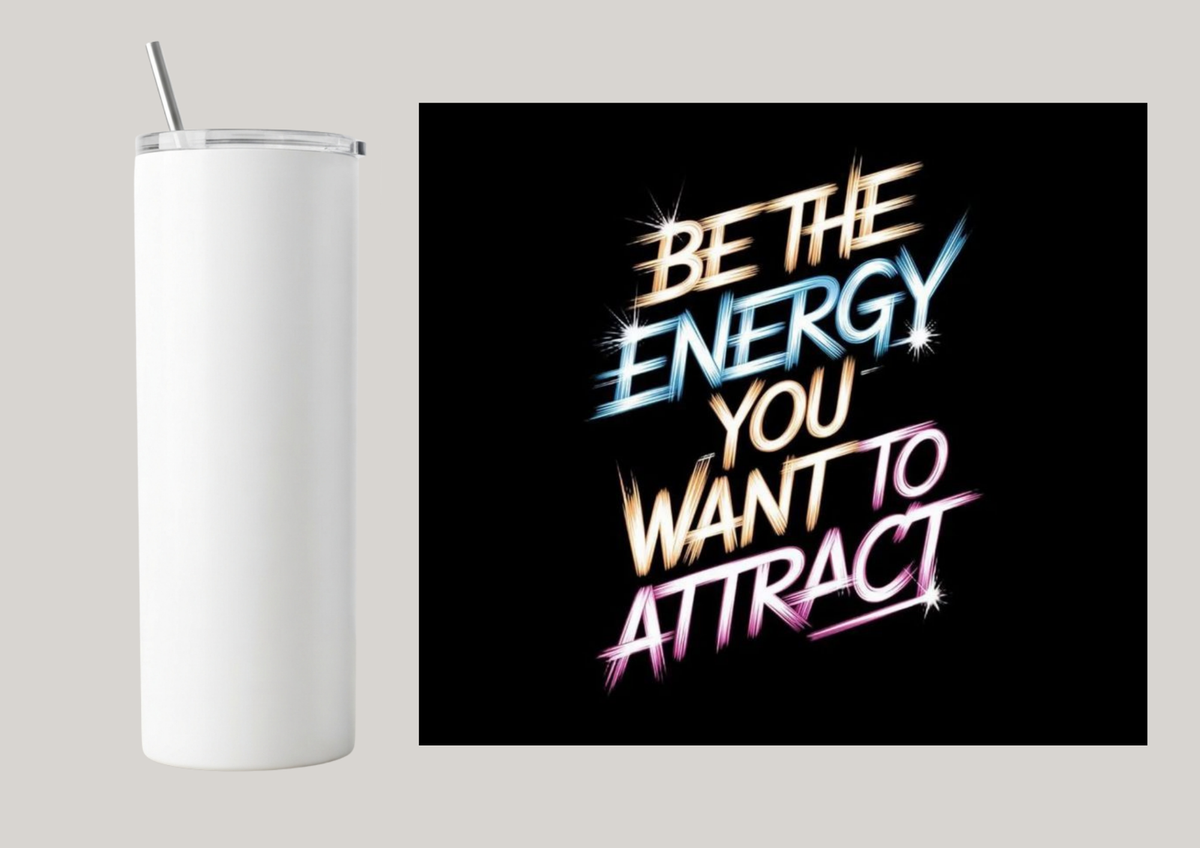20oz Skinny Tumbler - Be The Energy You Want To Attract T056