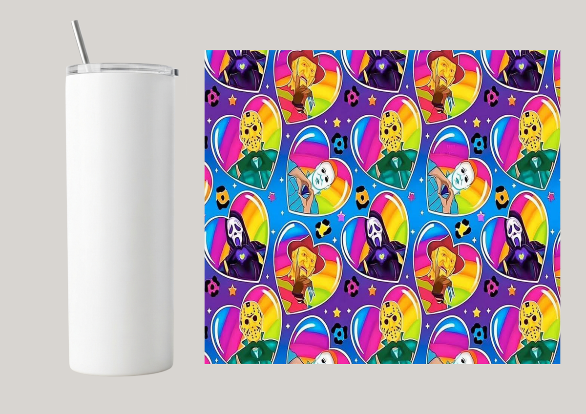 20oz Skinny Tumbler - Bright Halloween T114