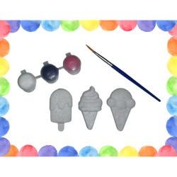 DIY Painting Kit - Mini Ice Cream set (+/- 4cm)