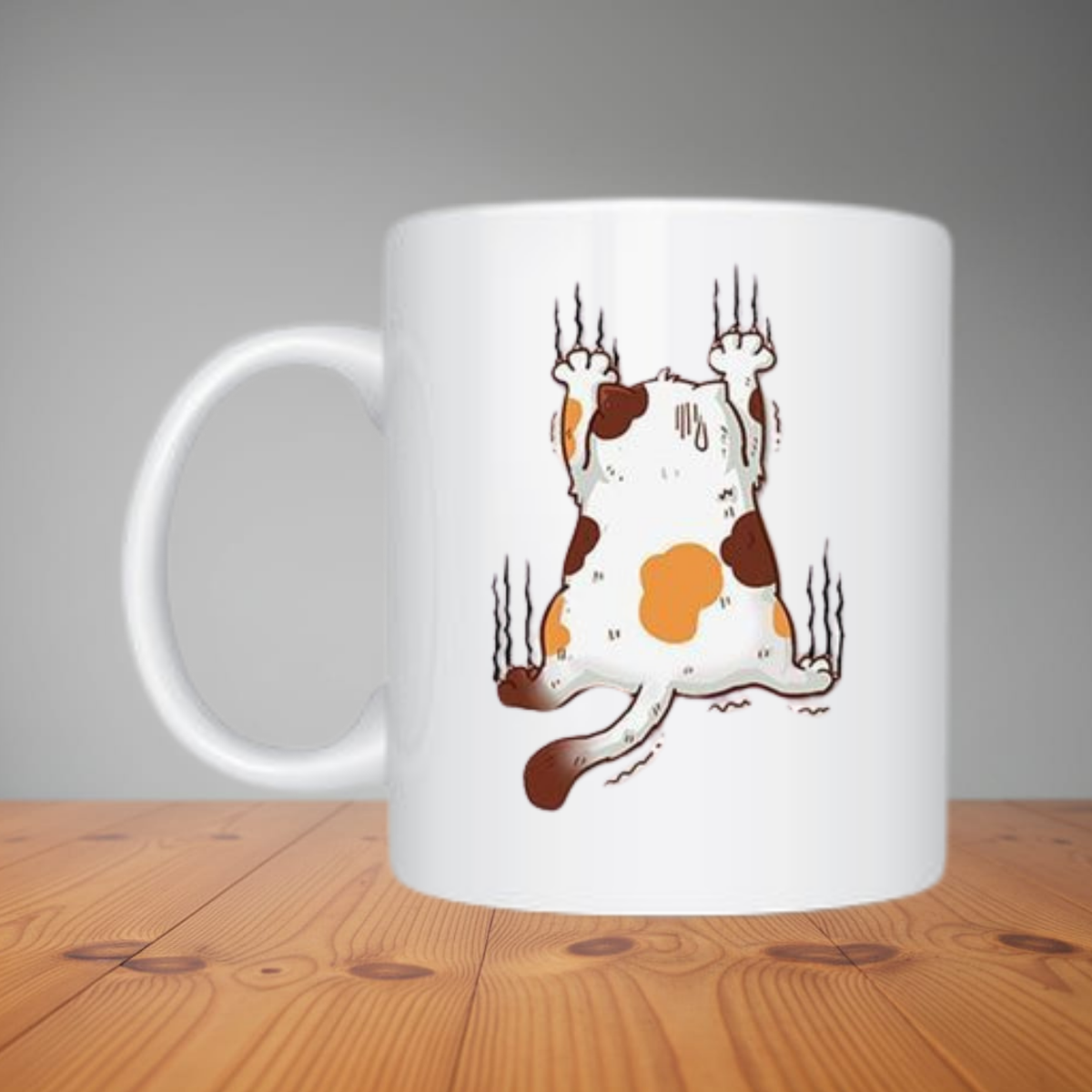 Mug - Cute Patch Kitty Slipping M285