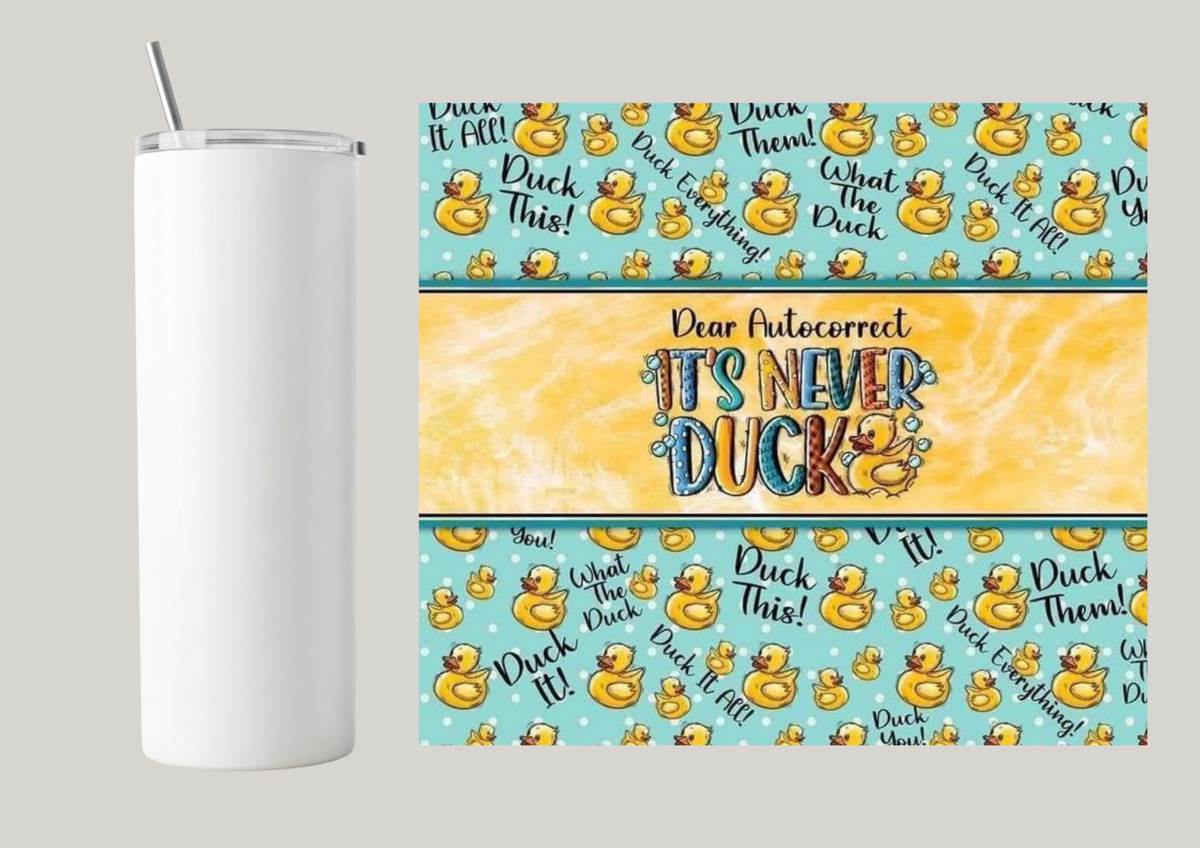 20oz Skinny Tumbler - Dear Autocorrect T015
