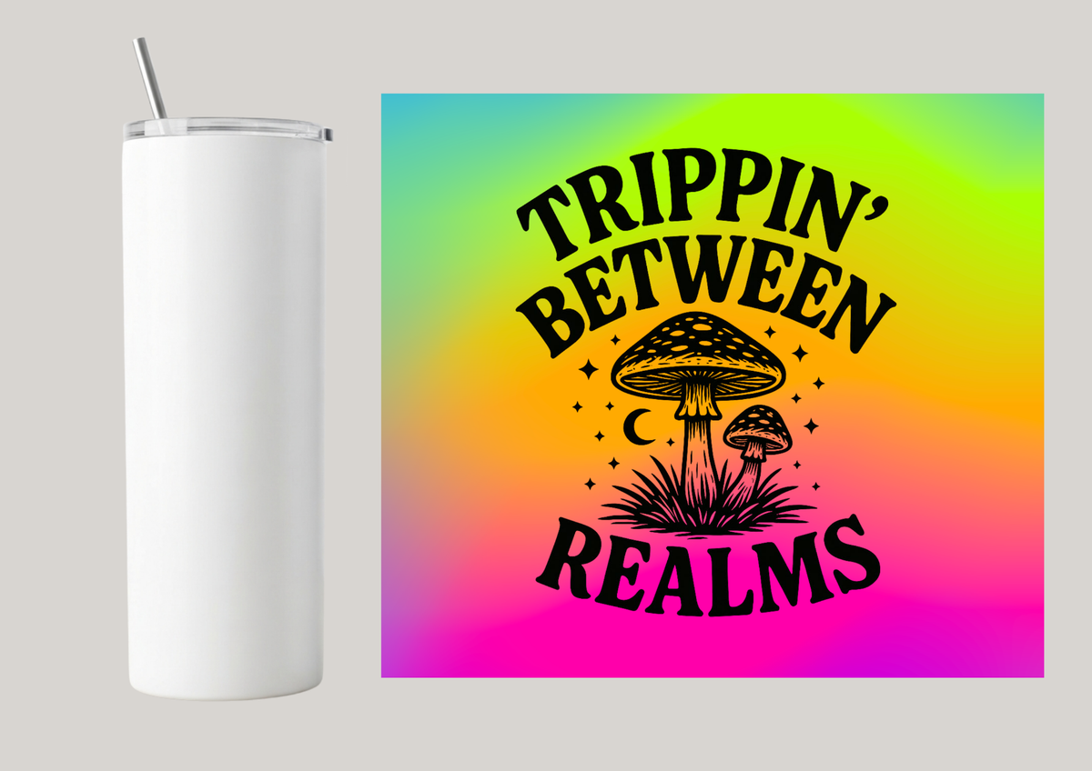 20oz Skinny Tumbler - Trippin Between Relms T062