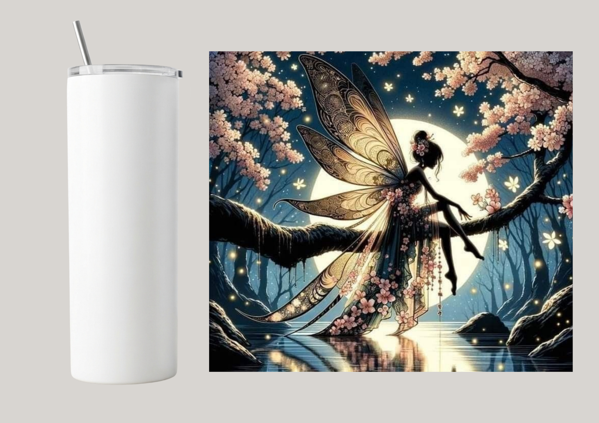 20oz Skinny Tumbler - Fairy in Tree T121