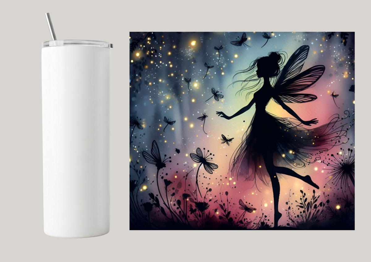 20oz Skinny Tumbler - Dancing Fairy T122