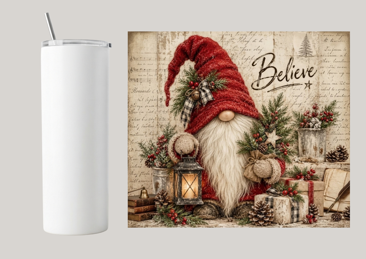 20oz Skinny Tumbler - Vintage Gnome T223