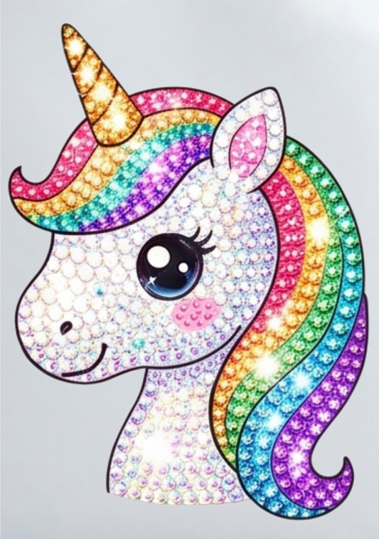 DIY Iron On Patch (DTF) - Sparkling Unicorn
