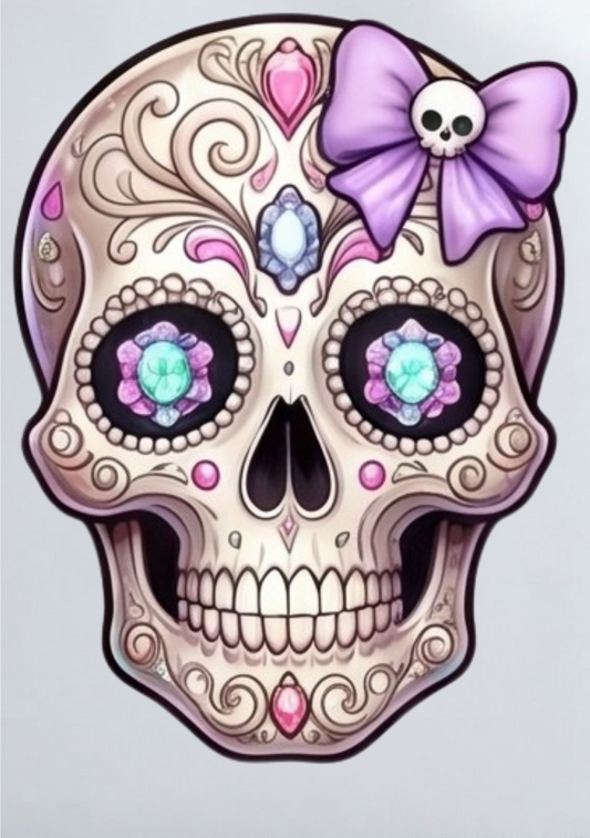DIY Iron On Patch (DTF) - Diamond Skull