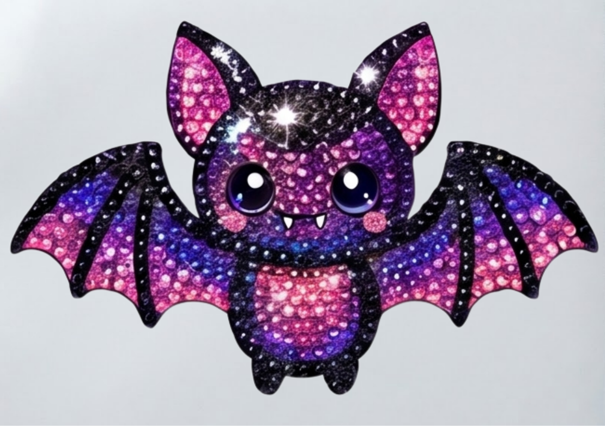 DIY Iron On Patch (DTF) - Diamond Bat