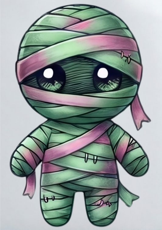 DIY Iron On Patch (DTF) - Zombie Mummy