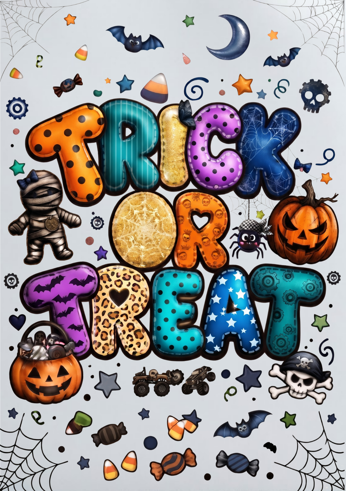 DIY Iron On Patch (DTF) - Trick or Treat Boy