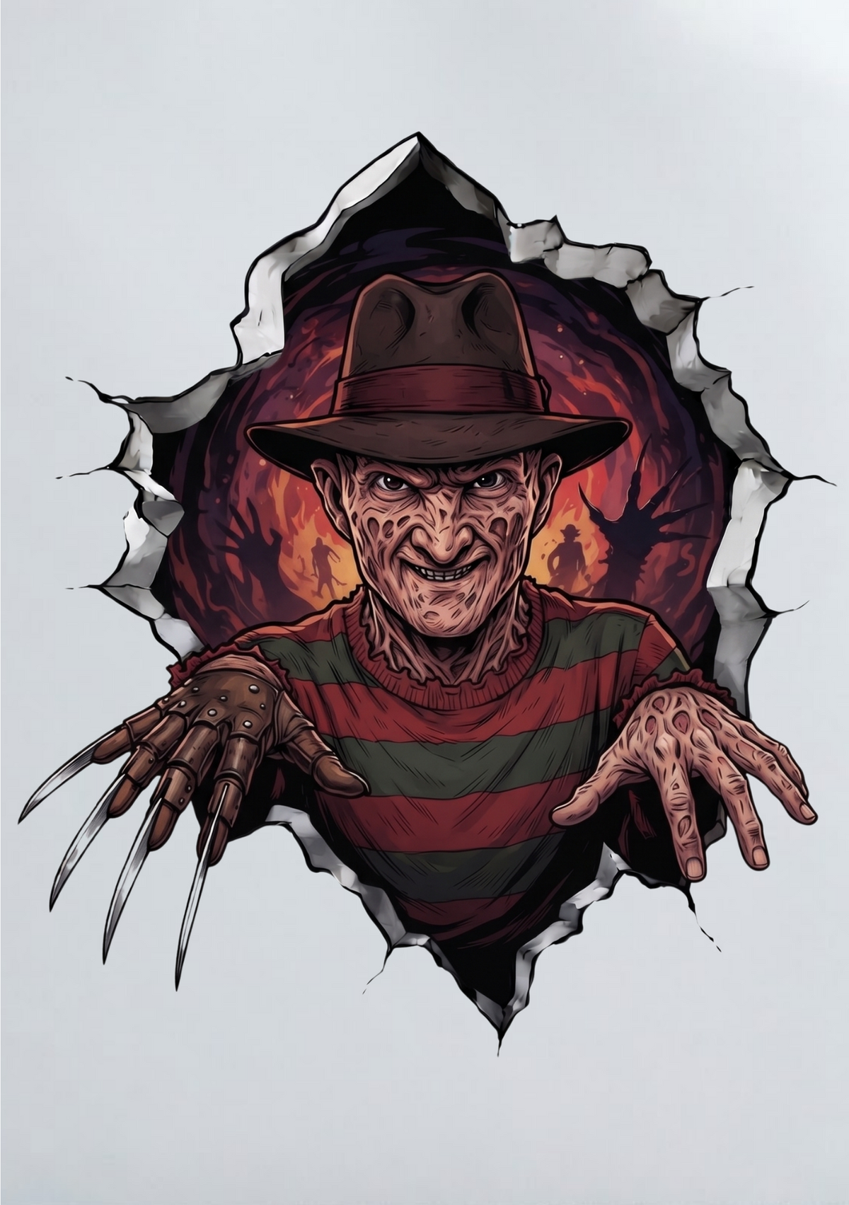DIY Iron On Patch (DTF) - Freddy Breaking Through