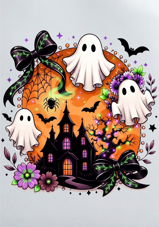 DIY Iron On Patch (DTF) - Mystical Ghosts