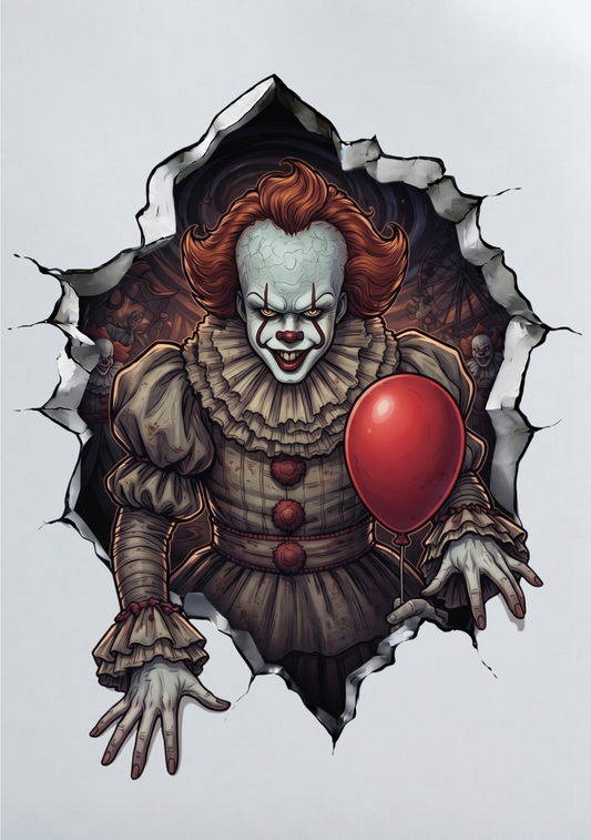 DIY Iron On Patch (DTF) - Pennywise Breaking Through
