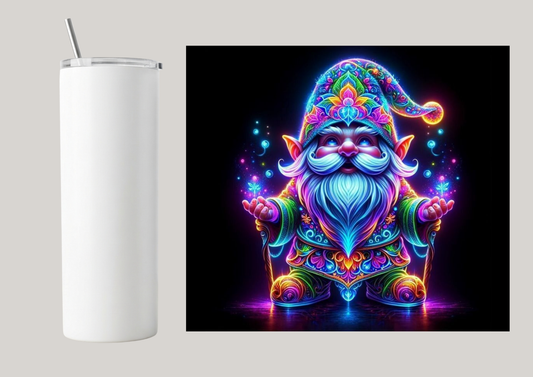 20oz Skinny Tumbler - Neon Gnome T036