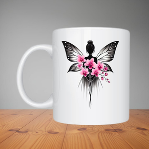 Mug - Fairy With Flowers Pink (M104)