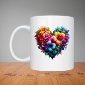 Mug - Bright Flower Heart (M116)