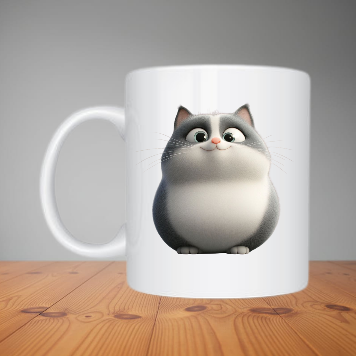 Mug - Cute Chubby Kitty (M182)