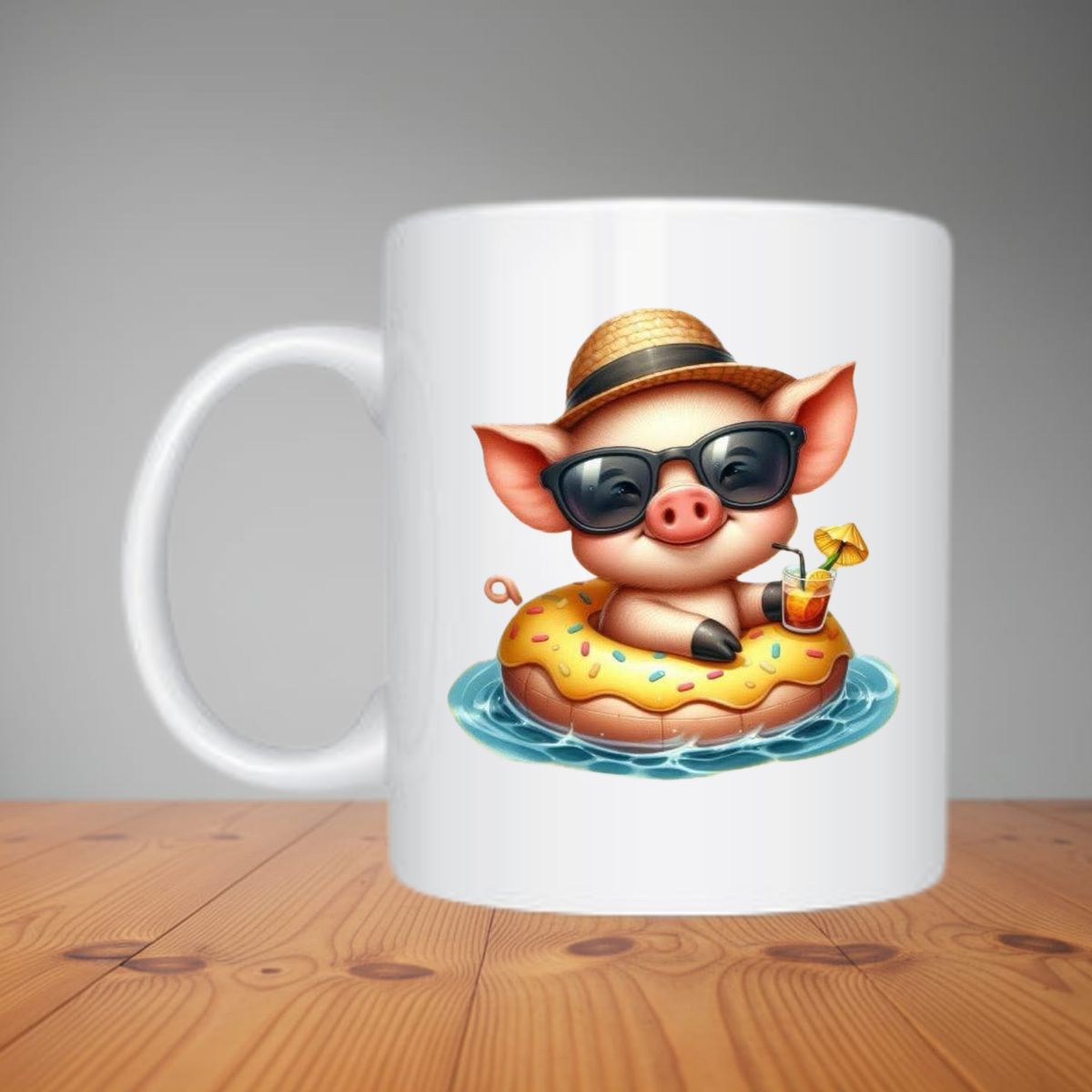 Mug - Cute Summer Pig (M184)