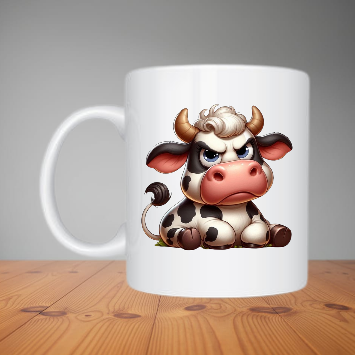 Mug - Cute Grumpy Cow M210