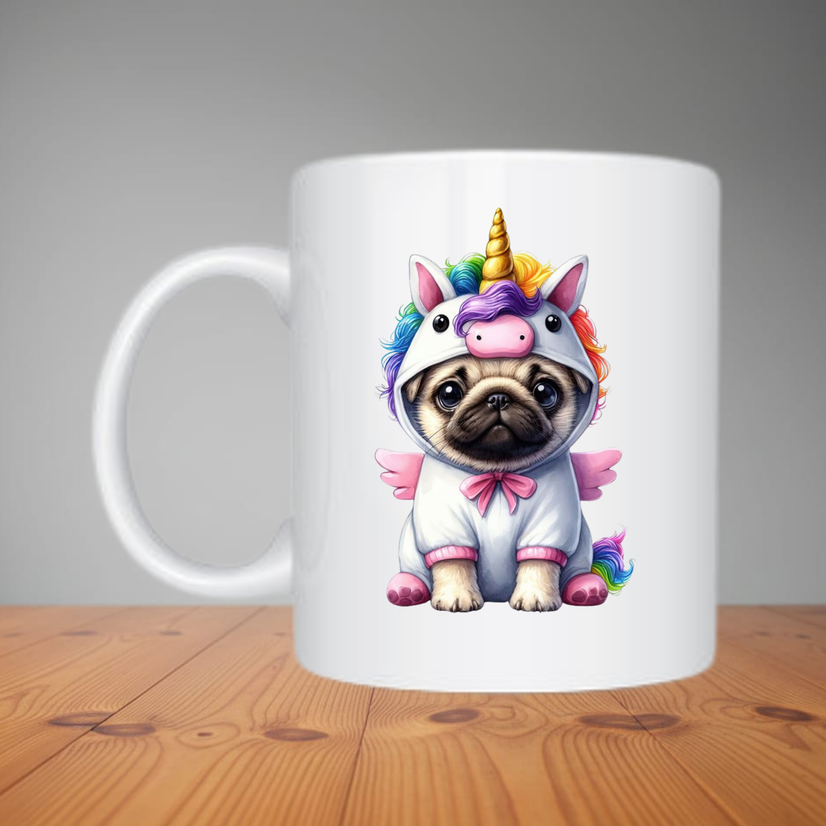 Mug - Cute French Bulldog in Unicorn Onesie M283