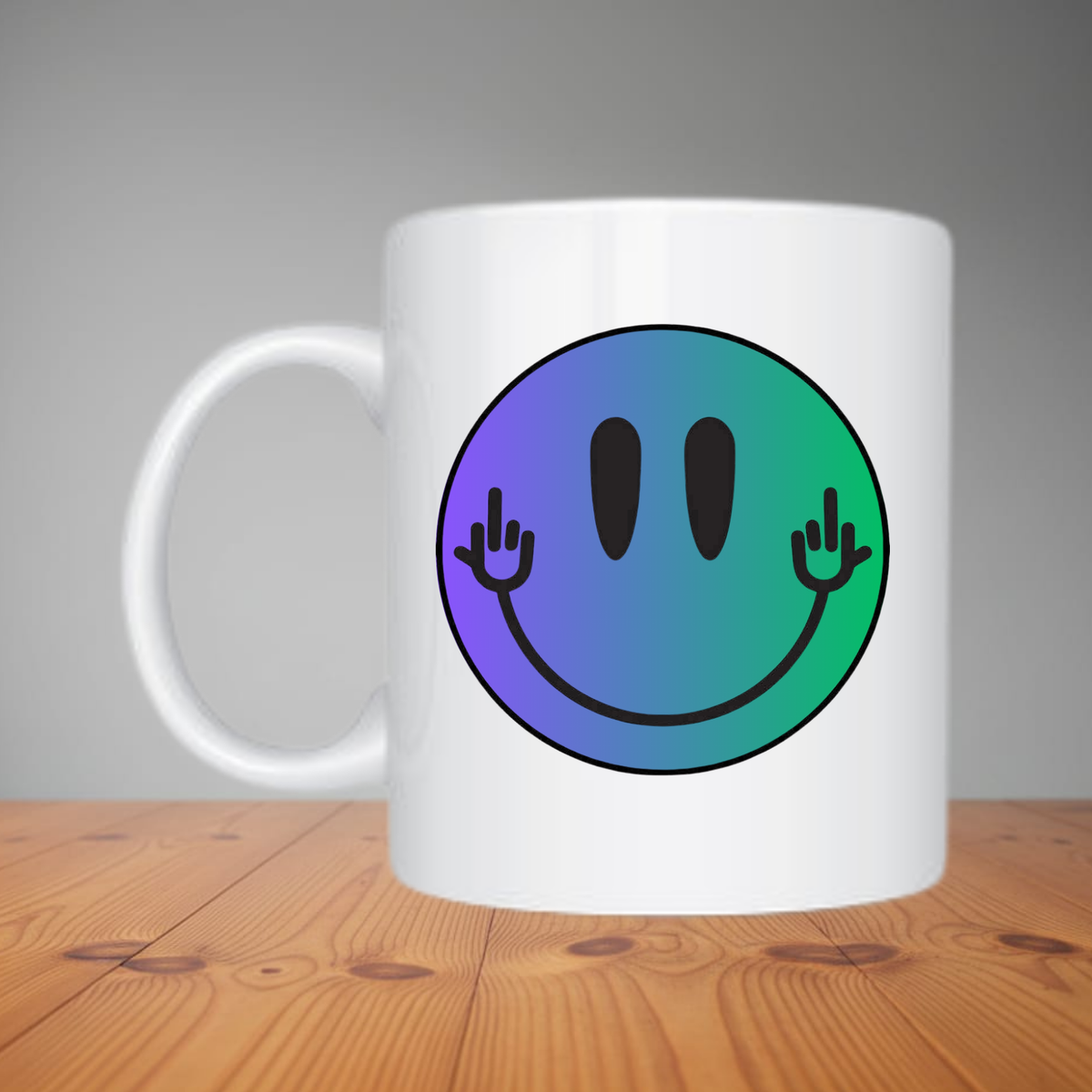 Mug - Blue Smiley F*#k You M321
