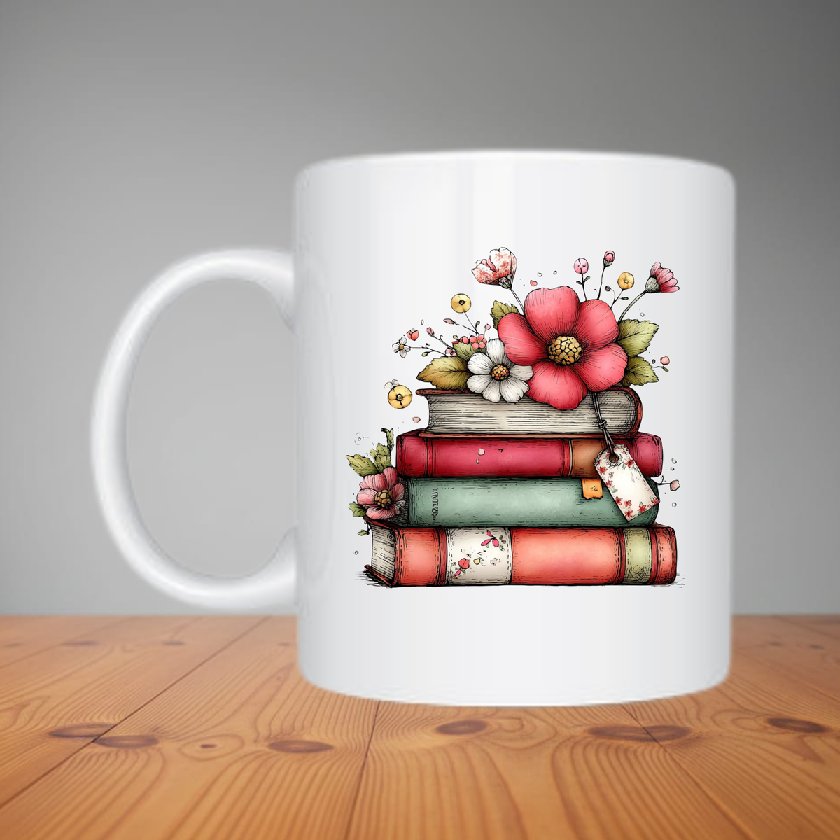 Mug -  Books With Flowers M578