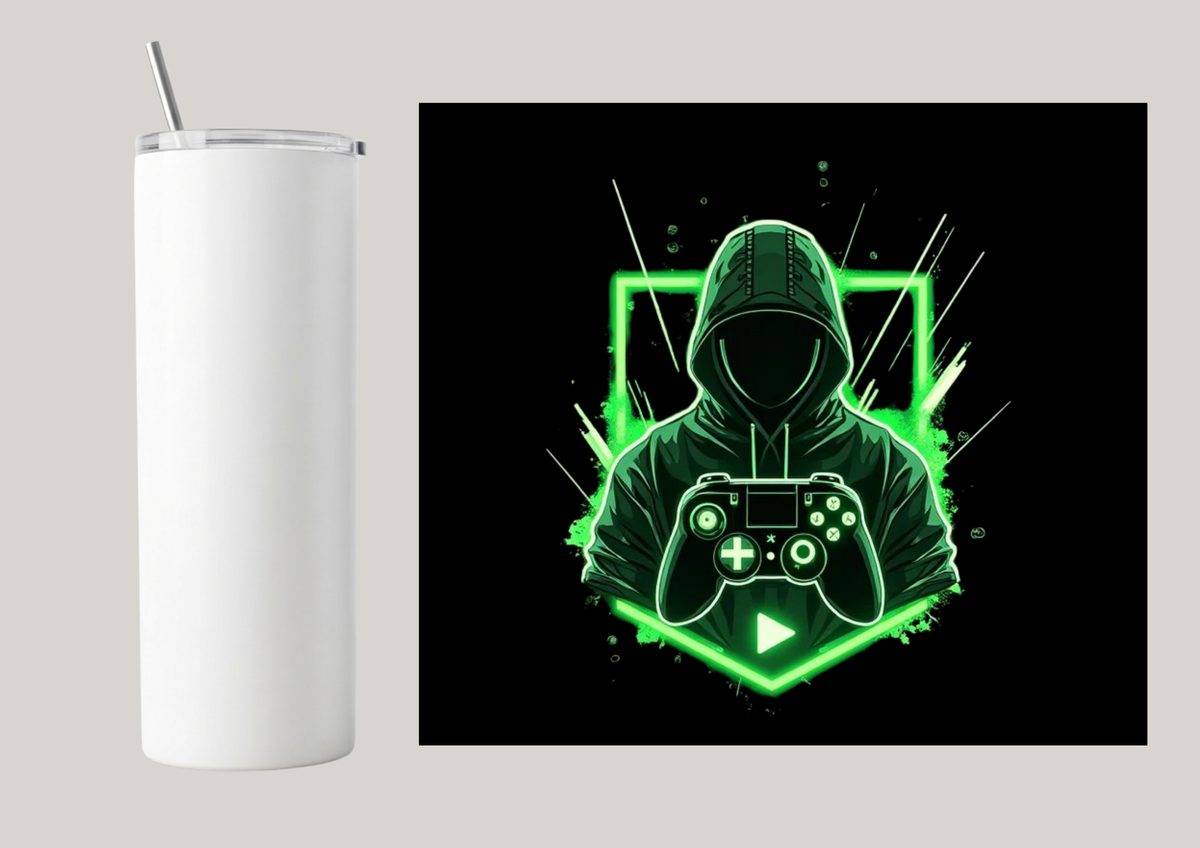 20oz Skinny Tumbler - Game Green T003