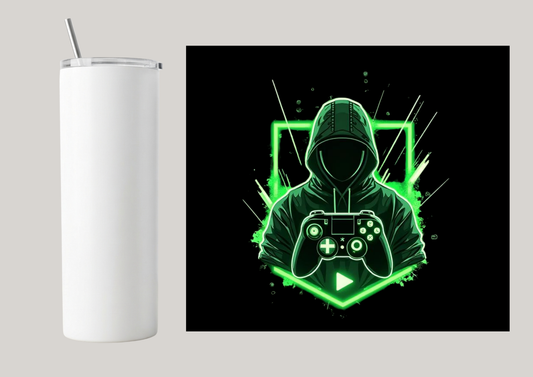 20oz Skinny Tumbler - Game Green T003