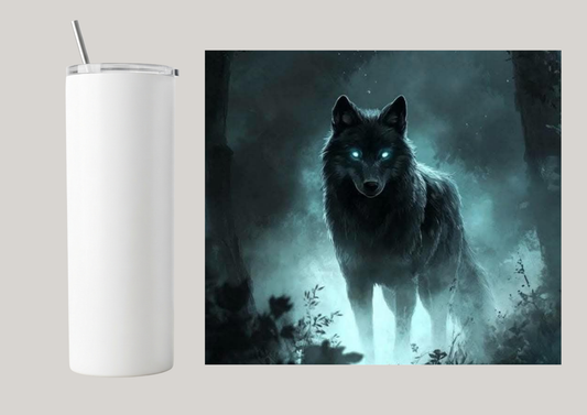20oz Skinny Tumbler - Wolf T011