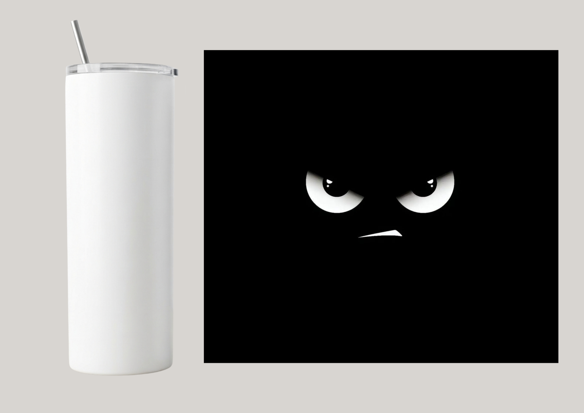 20oz Skinny Tumbler - White Eyes T025
