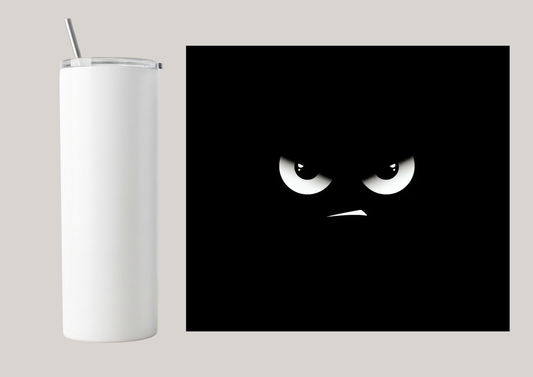 20oz Skinny Tumbler - White Eyes T025