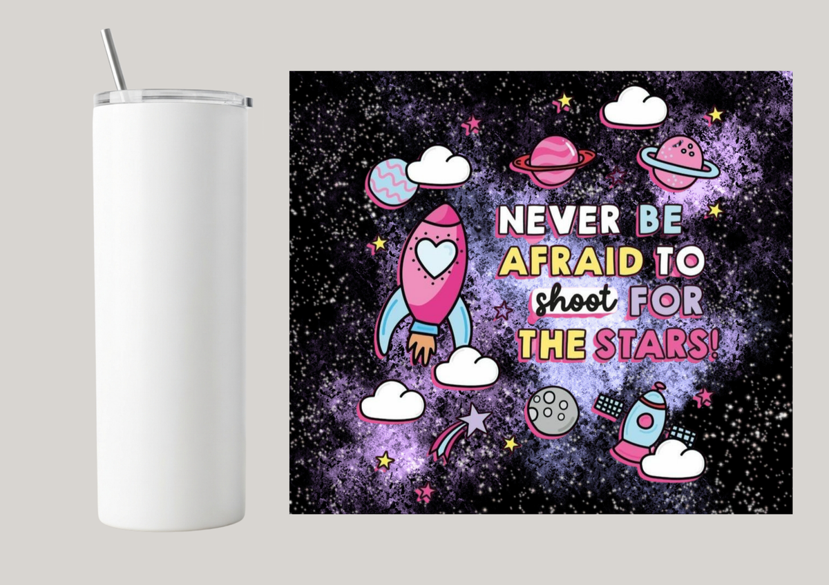 20oz Skinny Tumbler - Never Be Afraid T030