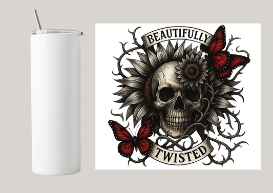 20oz Skinny Tumbler - Beautifully Twisted T032