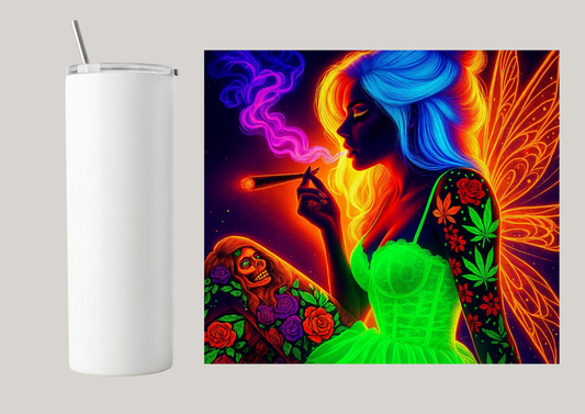 20oz Skinny Tumbler - Weed Fairy T041