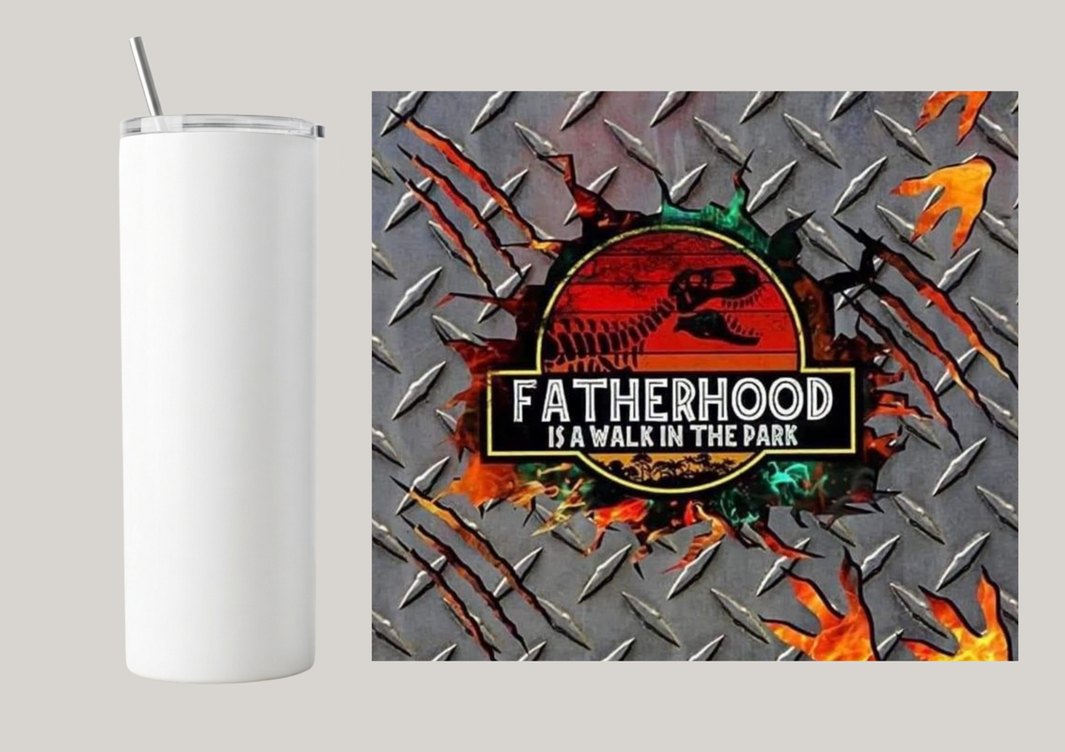 20oz Skinny Tumbler - Fatherhood T103