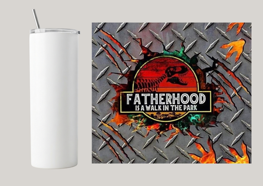 20oz Skinny Tumbler - Fatherhood T103