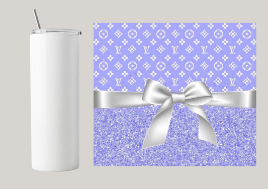 20oz Skinny Tumbler - Bow Lilac T134