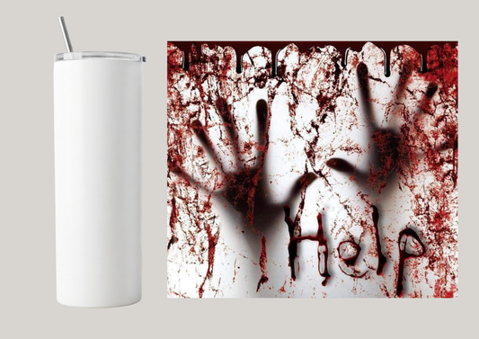 20oz Skinny Tumbler - Help T135