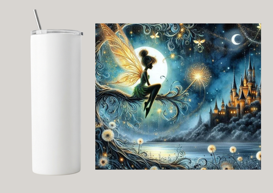 20oz Skinny Tumbler - Fairy In The Tree T141