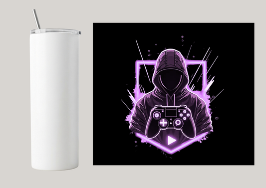 20oz Skinny Tumbler - Game Purple T157