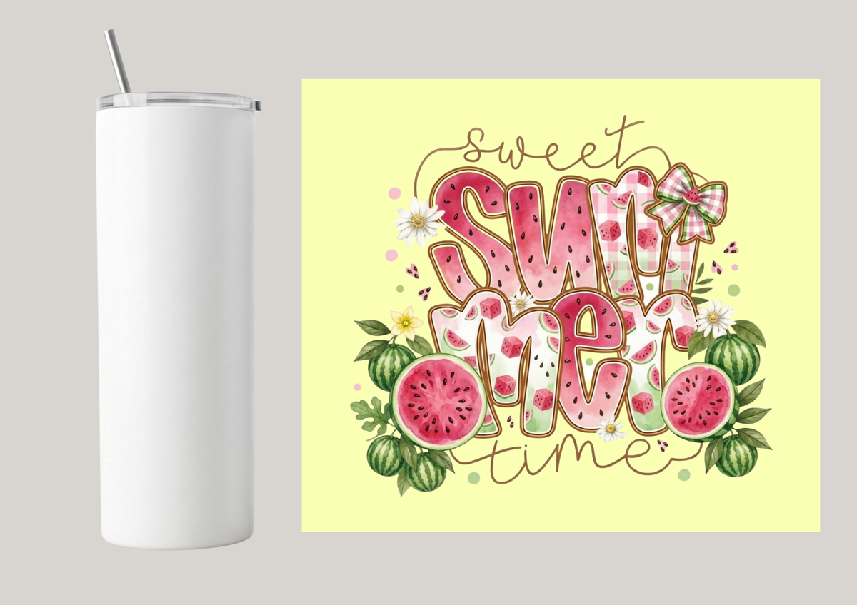 20oz Skinny Tumbler - Summer Watermelons T183