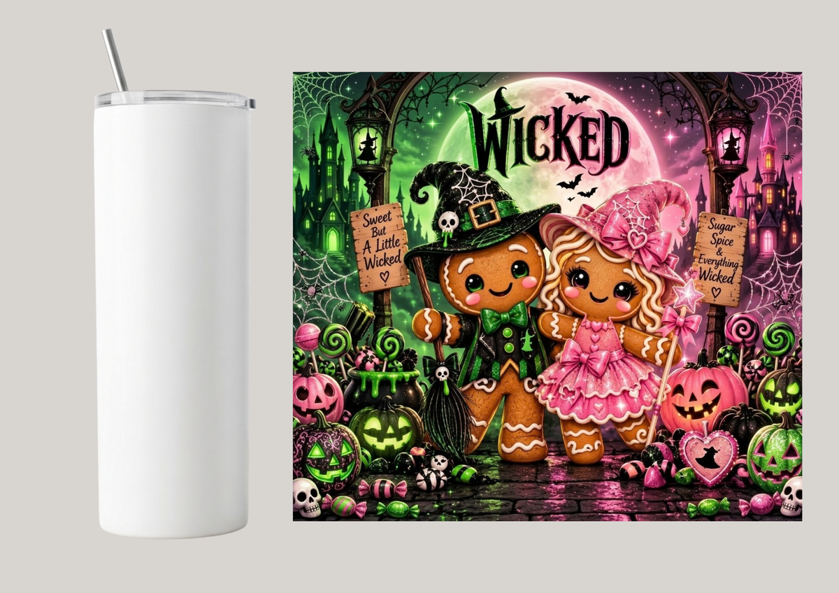 20oz Skinny Tumbler - Cute Wicked T222