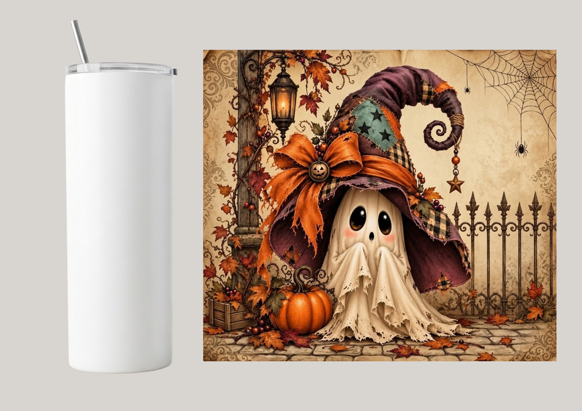 20oz Skinny Tumbler - Vintage Ghost T225